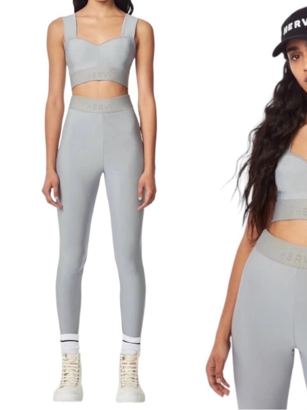 Herve By Herve Leger Grey Leggings NWT